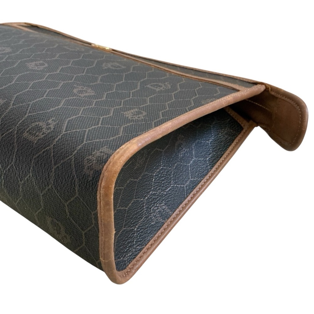 Christian Dior Brown Honeycomb Pattern Toiletry Bag - Picture 8 of 12